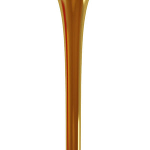 HomeRoots 32" White Marble & Gold Metal Bar Table - Elegant Mid-Century Modern Design for Upscale Spaces 521331
