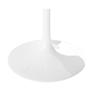 Homeroots 32" White Rounded Fiberglass And Metal Bar Table   521332