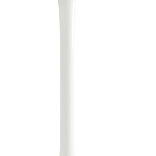HomeRoots 32" Chic White Fiberglass Round Bar Table with Sturdy Metal Base for Modern Dining Spaces 521332