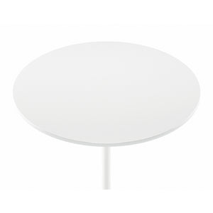 Homeroots 36" White Rounded Manufactured Wood And Metal Bar Table   521333