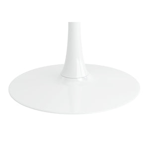 Homeroots 36" White Rounded Manufactured Wood And Metal Bar Table   521333