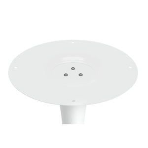 Homeroots 36" White Rounded Manufactured Wood And Metal Bar Table   521333