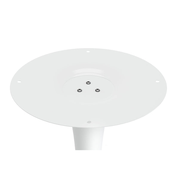 Homeroots 36" White Rounded Manufactured Wood And Metal Bar Table   521333