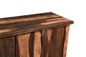 HomeRoots 72" Solid Wood Live Edge Sideboard - Mid-Century Modern Design with Brass Accents & Ample Storage 521370