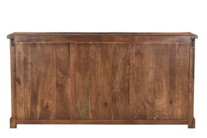 HomeRoots 72" Solid Wood Live Edge Sideboard - Mid-Century Modern Design with Brass Accents & Ample Storage 521370