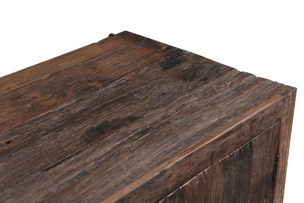 HomeRoots 100" Rustic Reclaimed Wood Sideboard with Six Doors - Stylish Storage for Modern Farmhouse Decor 521429