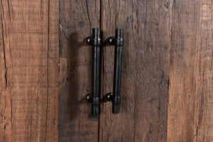 HomeRoots 100" Rustic Reclaimed Wood Sideboard with Six Doors - Stylish Storage for Modern Farmhouse Decor 521429