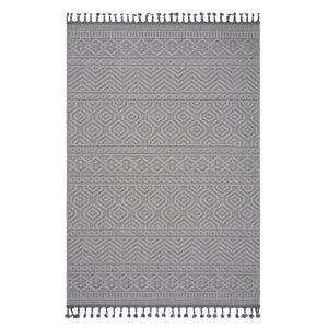 English Elm Loom Modern Geometric 6X9 White Area Rug - Durable, Easy-Care Indoor/Outdoor Design For Families B335P289593