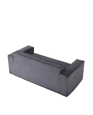 English Elm Sofa-in-a-Box, Memory Foam 3-Seater with Plush Corduroy Upholstery, 25.6" Deep Seat, No Assembly, Gray W1960P336129