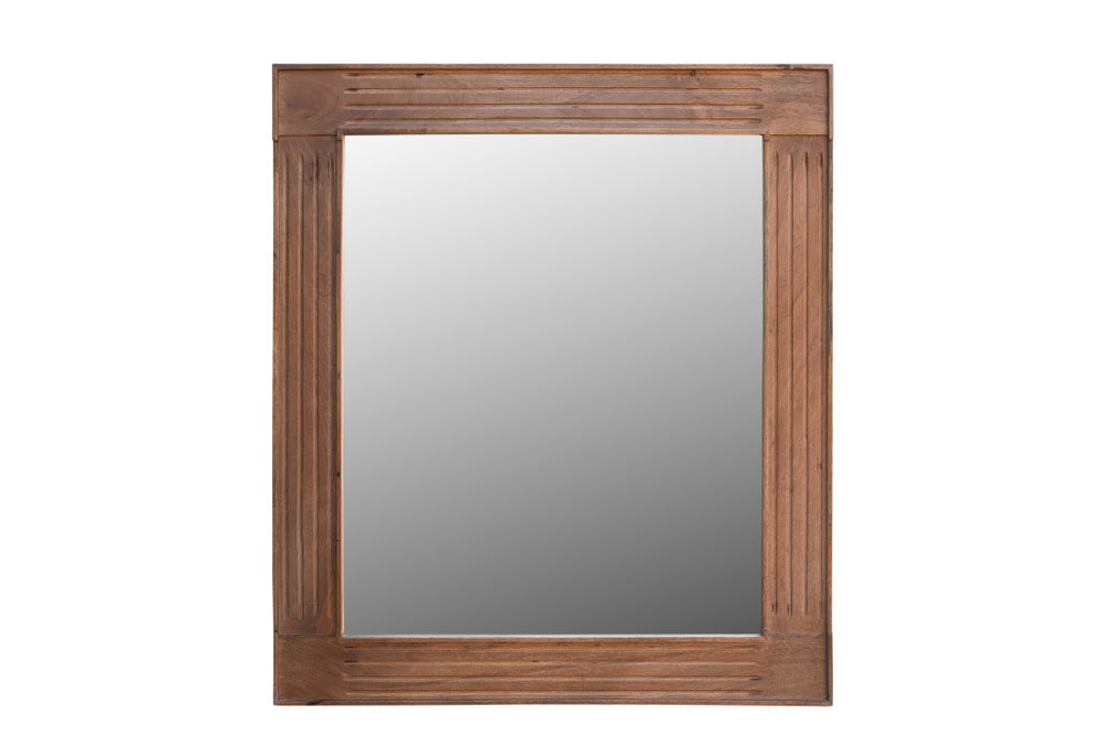 Homeroots 46" Brown Dresser Solid Wood Mirror  Wood 521572