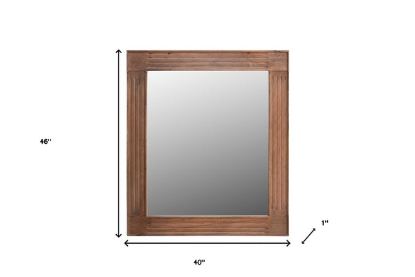 Homeroots 46" Brown Dresser Solid Wood Mirror  Wood 521572