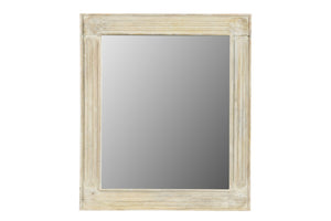 Homeroots 40" White Solid Wood Framed Accent Mirror  Wood 521573