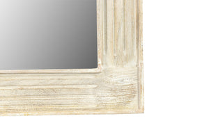 Homeroots 40" White Solid Wood Framed Accent Mirror  Wood 521573
