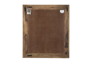 Homeroots 40" White Solid Wood Framed Accent Mirror  Wood 521573