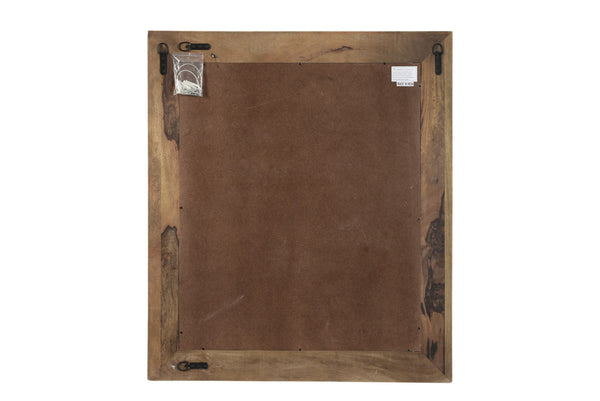 Homeroots 40" White Solid Wood Framed Accent Mirror  Wood 521573