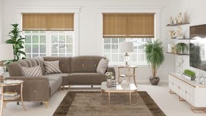 Homeroots Brown Microfiber Sleeper L Shaped Three Piece Sofa And Chaise Sectional   521602