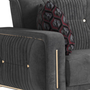 Homeroots Gray Microfiber Sleeper L Shaped Three Piece Sofa And Chaise Sectional   521604