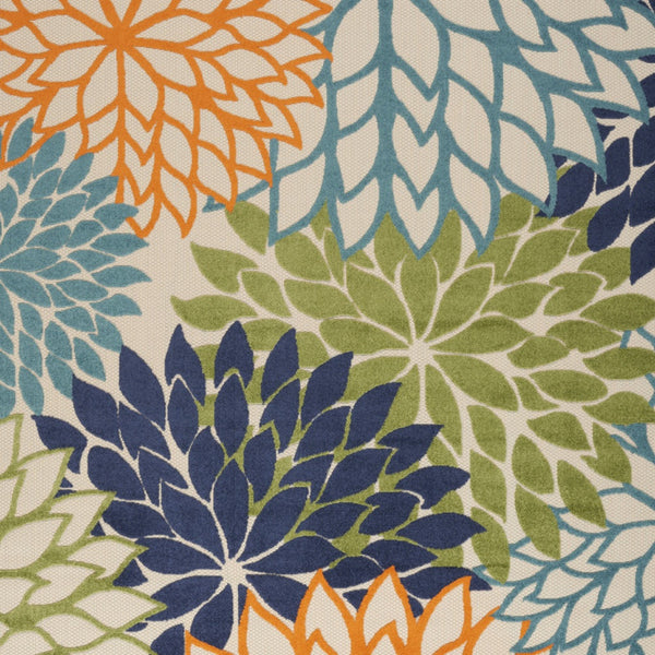 Homeroots 10' X 14' Blue And Green Indoor Outdoor Area Rug  Polypropylene 521639