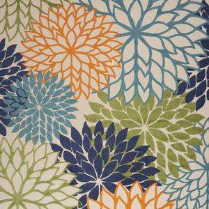 Homeroots 10' X 14' Blue And Green Indoor Outdoor Area Rug  Polypropylene 521639