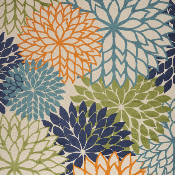 Homeroots 10' X 14' Blue And Green Indoor Outdoor Area Rug  Polypropylene 521639