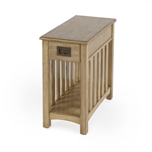 Butler Specialty Larina Mission-inspired Shaker Wood Side Table With Storage Shelf, Perfect For Small Spaces Dark Brown Rubberwood Solids,Birch Veneer,Mdf,Steel 5216424-butler