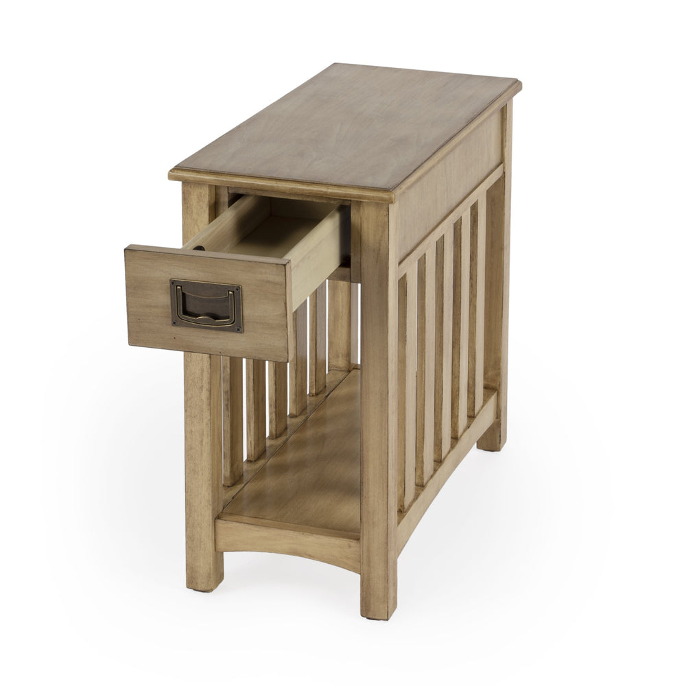 Butler Specialty Larina Mission-inspired Shaker Wood Side Table With Storage Shelf, Perfect For Small Spaces Dark Brown Rubberwood Solids,Birch Veneer,Mdf,Steel 5216424-butler