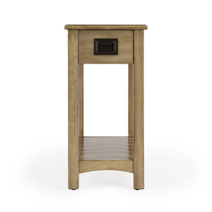 Butler Specialty Larina Mission-inspired Shaker Wood Side Table With Storage Shelf, Perfect For Small Spaces Dark Brown Rubberwood Solids,Birch Veneer,Mdf,Steel 5216424-butler