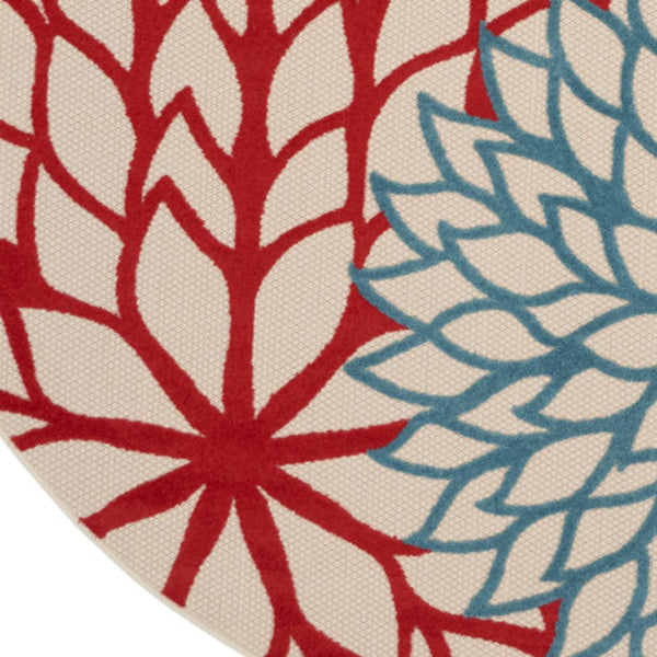 Homeroots 10' Green Orange And Red Indoor Outdoor Area Rug  Polypropylene 521644