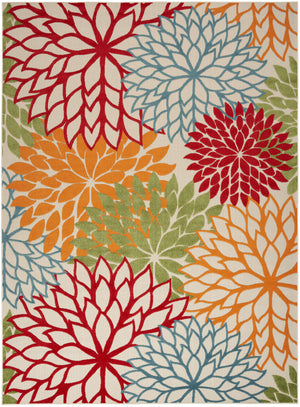 Homeroots 12' X 15' Green Floral Power Loom Area Rug  Polypropylene 521646