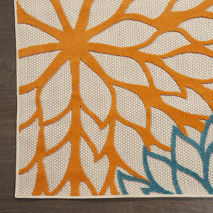 Homeroots 12' X 15' Green Floral Power Loom Area Rug  Polypropylene 521646