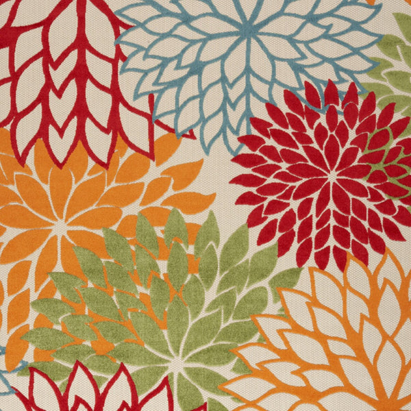 Homeroots 12' X 15' Green Floral Power Loom Area Rug  Polypropylene 521646