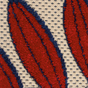 Homeroots 12' X 15' Ivory Blue And Orange Indoor Outdoor Area Rug  Polypropylene 521657