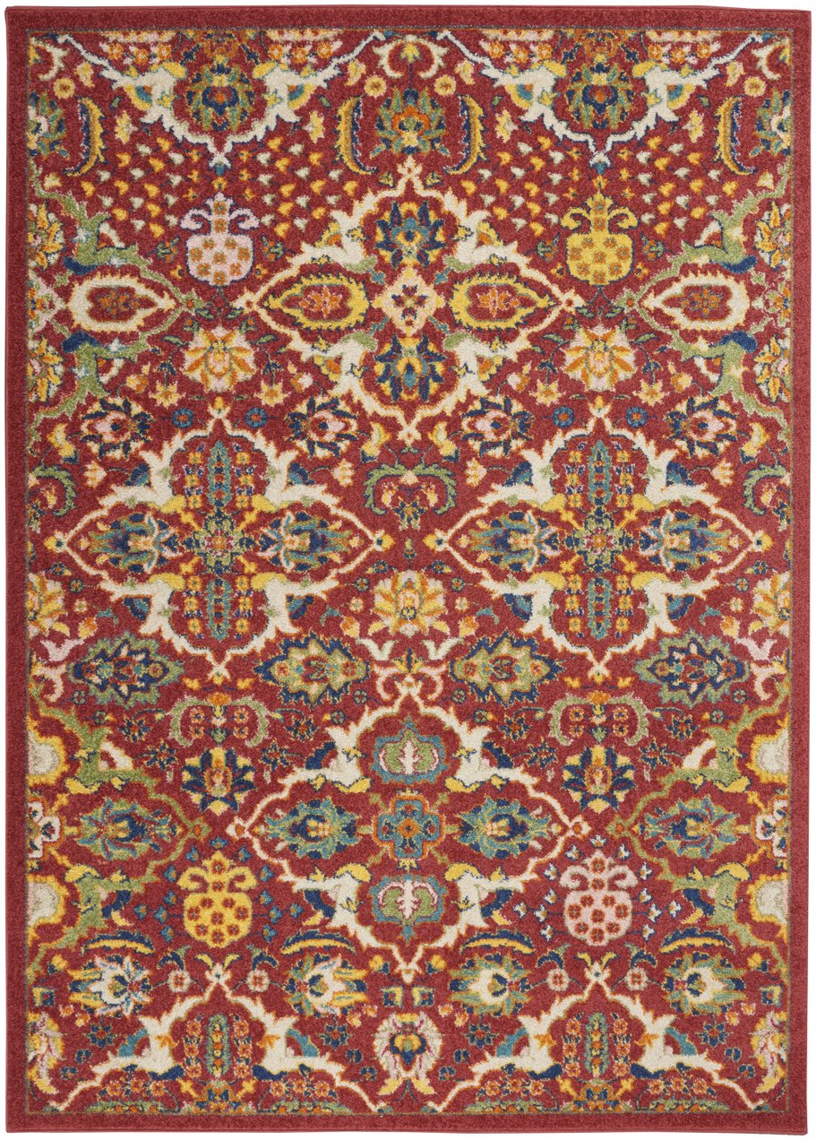 Homeroots 4' X 6' Red Floral Power Loom Area Rug – Elegant Turkish Design To Enhance Your Living Room Style 4' X 6' Polypropylene 521680