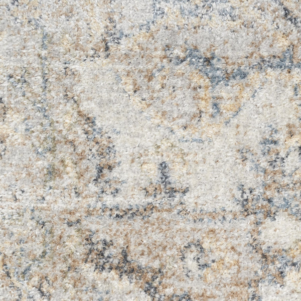 Homeroots 9' X 12' Light Blue Oriental Power Loom Distressed Area Rug  Polyester 521716