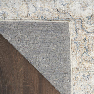 Homeroots 9' X 12' Light Blue Oriental Power Loom Distressed Area Rug  Polyester 521716