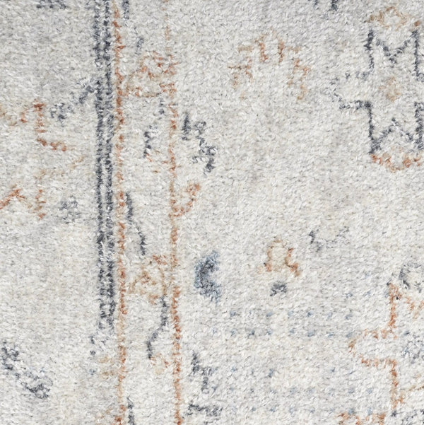 HomeRoots 9' X 12' Elegant Oriental Distressed Area Rug for Timeless Style, Durability, and Easy Maintenance Light Blue 521716