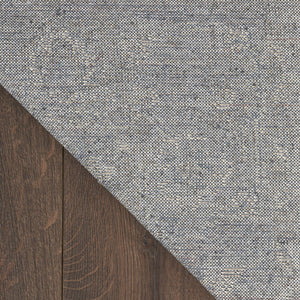 Homeroots 9' X 12' Light Blue Oriental Power Loom Distressed Area Rug  Polyester 521716