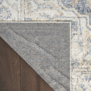 HomeRoots 9' Gray Oriental Power Loom Area Rug - Timeless Elegance for Living Spaces, Durable and Easy Care 9' X 12' 521717