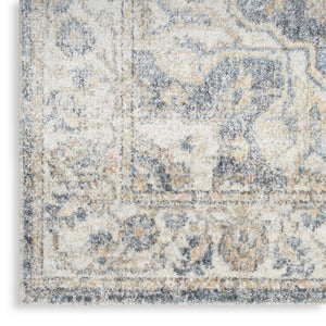 HomeRoots 9' Gray Oriental Power Loom Area Rug - Timeless Elegance for Living Spaces, Durable and Easy Care 9' X 12' 521717