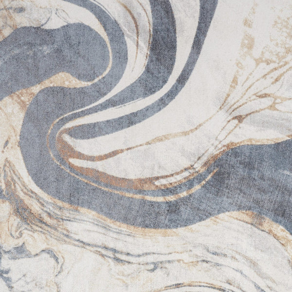 Homeroots 9' X 12' Gray Oriental Power Loom Area Rug  Polyester 521717