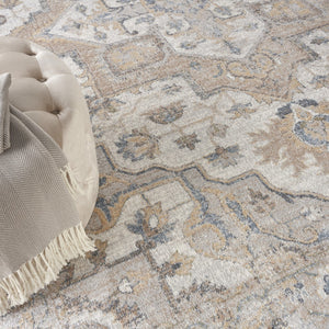 HomeRoots 9' Gray Oriental Power Loom Area Rug - Timeless Design for Elegant Spaces & Easy Maintenance 9' X 12' 521718