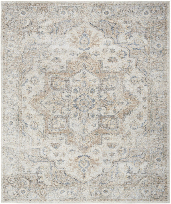 HomeRoots 9' Gray Oriental Power Loom Area Rug - Timeless Design for Elegant Spaces & Easy Maintenance 9' X 12' 521718