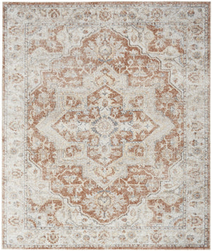 HomeRoots 9' X 12' Timeless Oriental Power Loom Area Rug for Elegant Living Spaces and Easy Maintenance Gold 521719