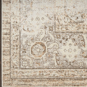 HomeRoots 9' X 12' Timeless Oriental Power Loom Area Rug for Elegant Living Spaces and Easy Maintenance Beige, Ivory 521720