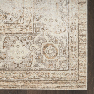 HomeRoots 9' X 12' Timeless Oriental Power Loom Area Rug for Elegant Living Spaces and Easy Maintenance Beige, Ivory 521720