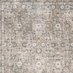 Homeroots 9' X 12' Gray Oriental Power Loom Area Rug  Polyester 521722