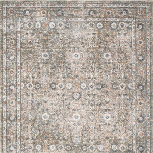 Homeroots 9' X 12' Gray Oriental Power Loom Area Rug  Polyester 521722