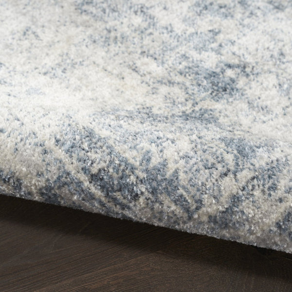 HomeRoots 7' Blue Oriental Power Loom Distressed Area Rug - Timeless Elegance & Easy Care for Any Room 7' X 9' 521729