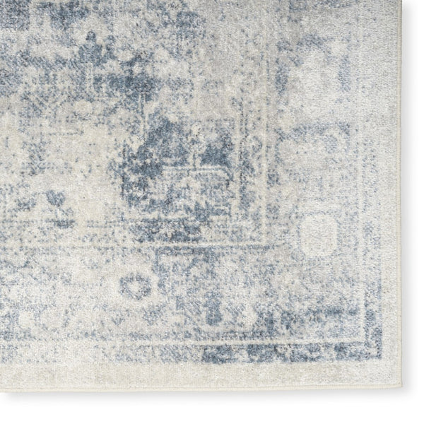 HomeRoots 7' Blue Oriental Power Loom Distressed Area Rug - Timeless Elegance & Easy Care for Any Room 7' X 9' 521729