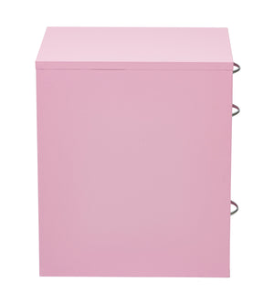 OSP Home Furnishings 22" Pencil, Box, File Cabinet Pink